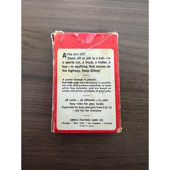 Go Go Go Vintage Children's Card Game Arrco Playing Card Co - Picture 7 of 8